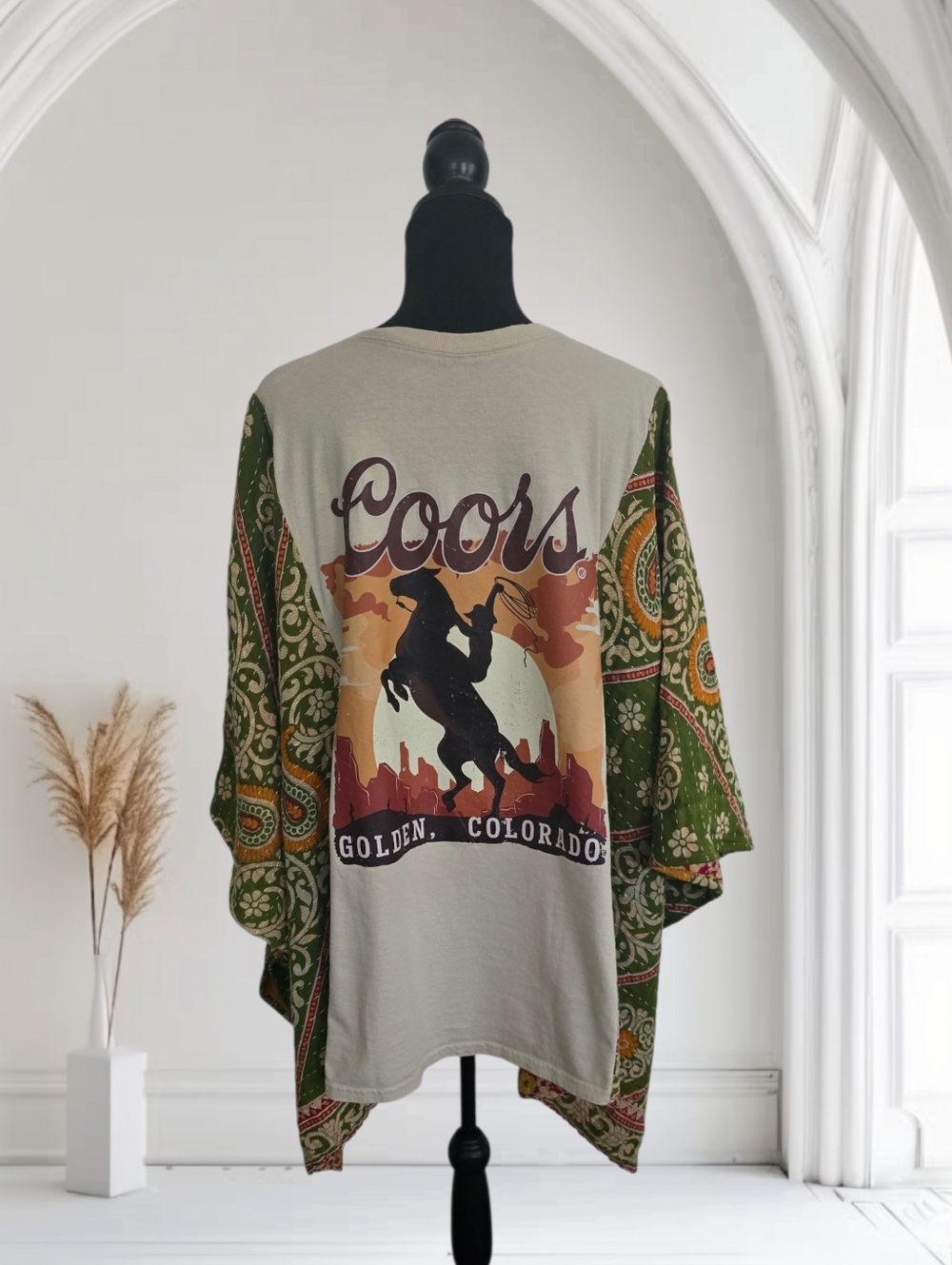 Upcycled Coors Banquet Beer Graphic Tee, OS - Picture 5 of 6